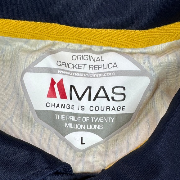 MAS Sri Lanka Cricket T20 World Cup Polo Mens L Blue Lion - Picture 4 of 8